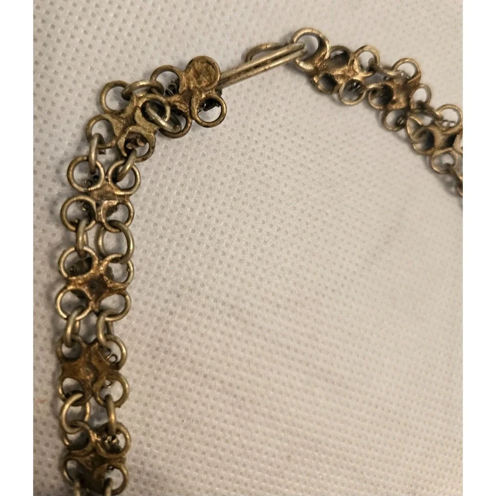 Bell Choker Necklace Statement Chainmail Bib‎ Festival Tribal Jewelry